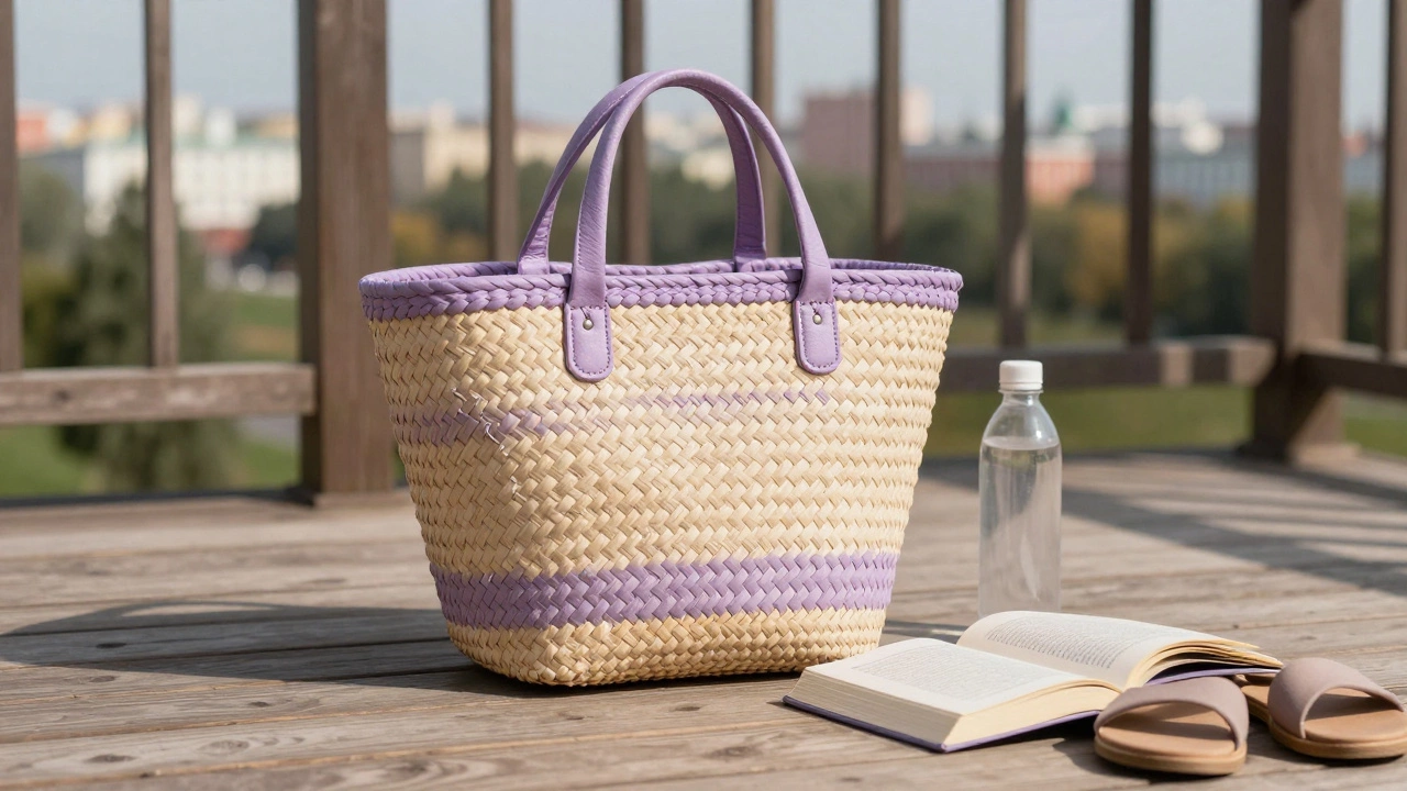 Ручная плетёная сумка-корзина из ротанга с пастельными оттенками